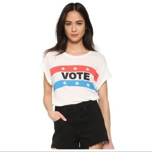 WILDFOX 'Vote' Cotton Graphic Tee Crew Neck